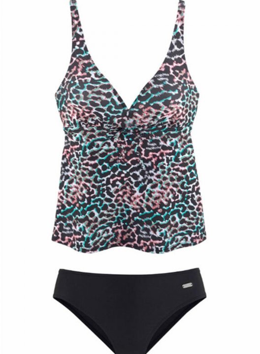 Women's Tankinis Leopard 2-piece Tankini