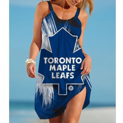 Women's Toronto Maple Leafs Printed Halter Dress