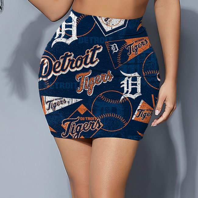 Detroit Tigers Women's Elastic Waist Hip Skirt