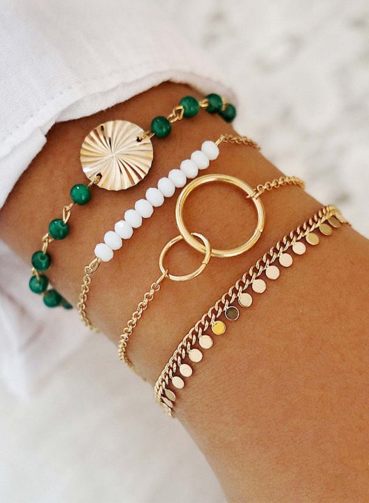 Women's Bracelets Color Block Alloy Bracelets