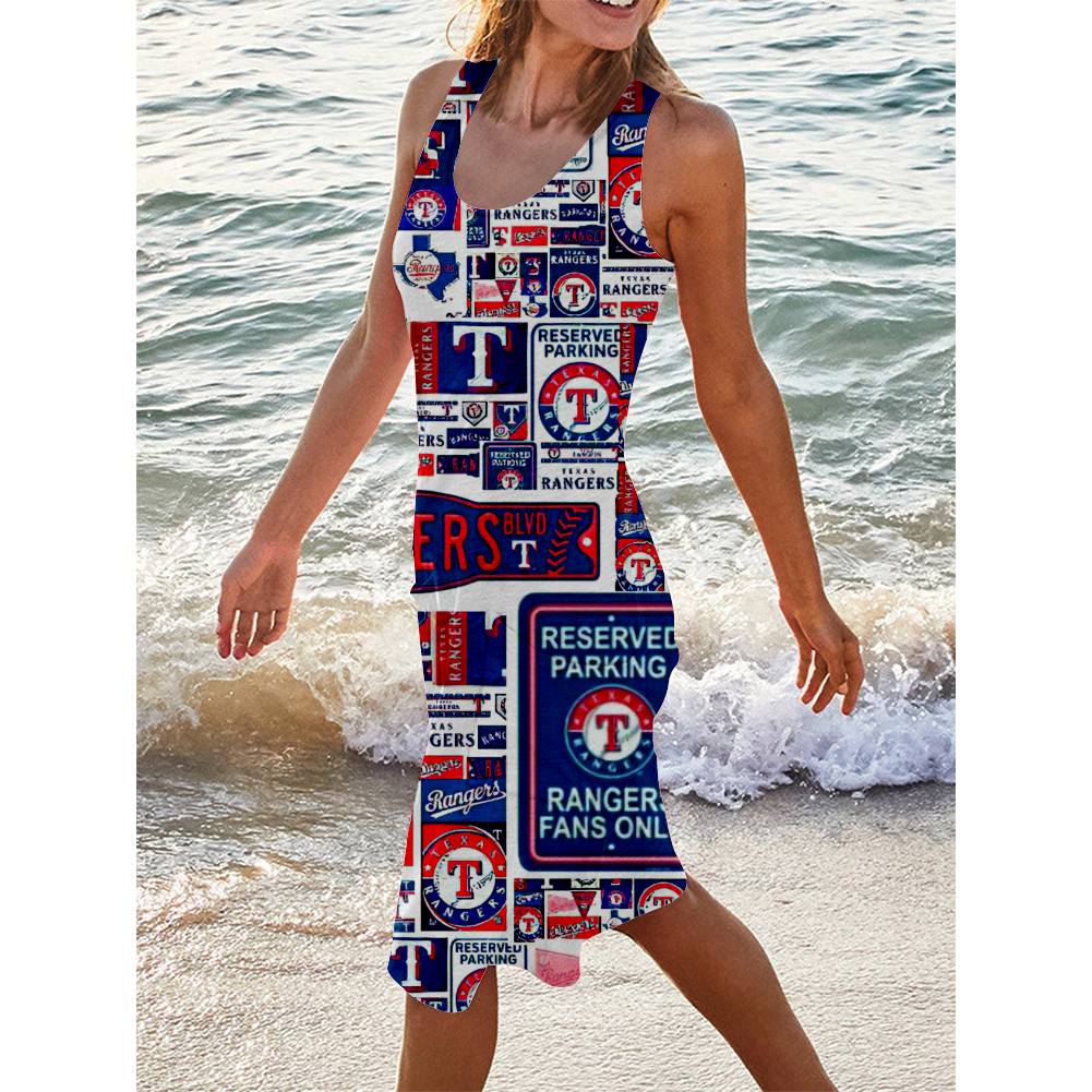 Texas Rangers Round Neck Sleeveless Dress Vest