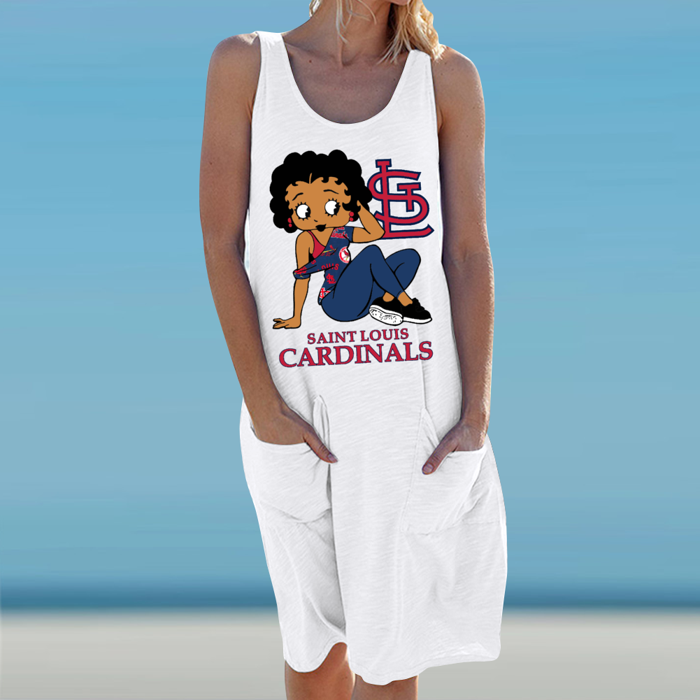 Saint Louis Cardinals Round Neck Sleeveless Dress Vest