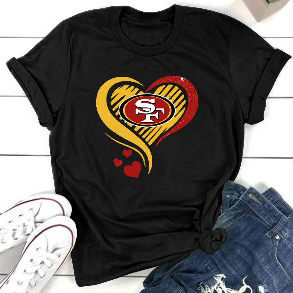 San Francisco 49ers Round Collar Short Sleeves Pure Cotton Printing T-Shirt