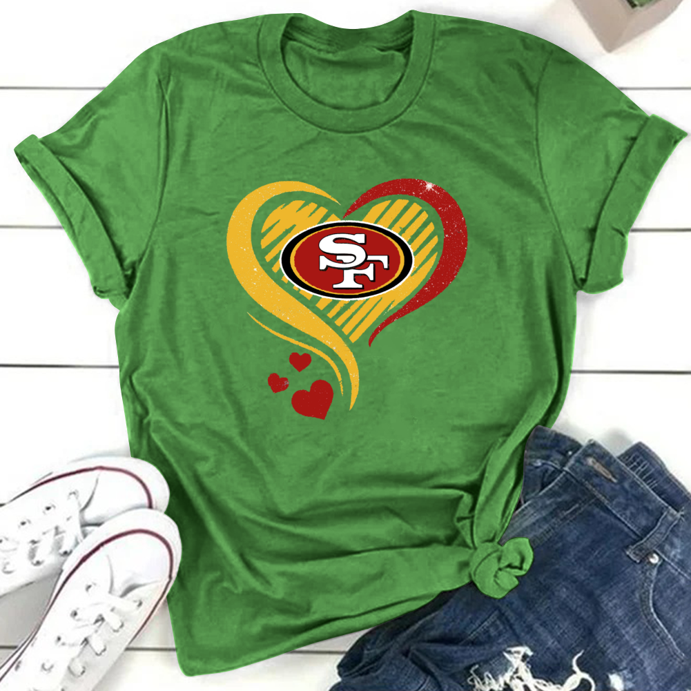 San Francisco 49ers Round Collar Short Sleeves Pure Cotton Printing T-Shirt