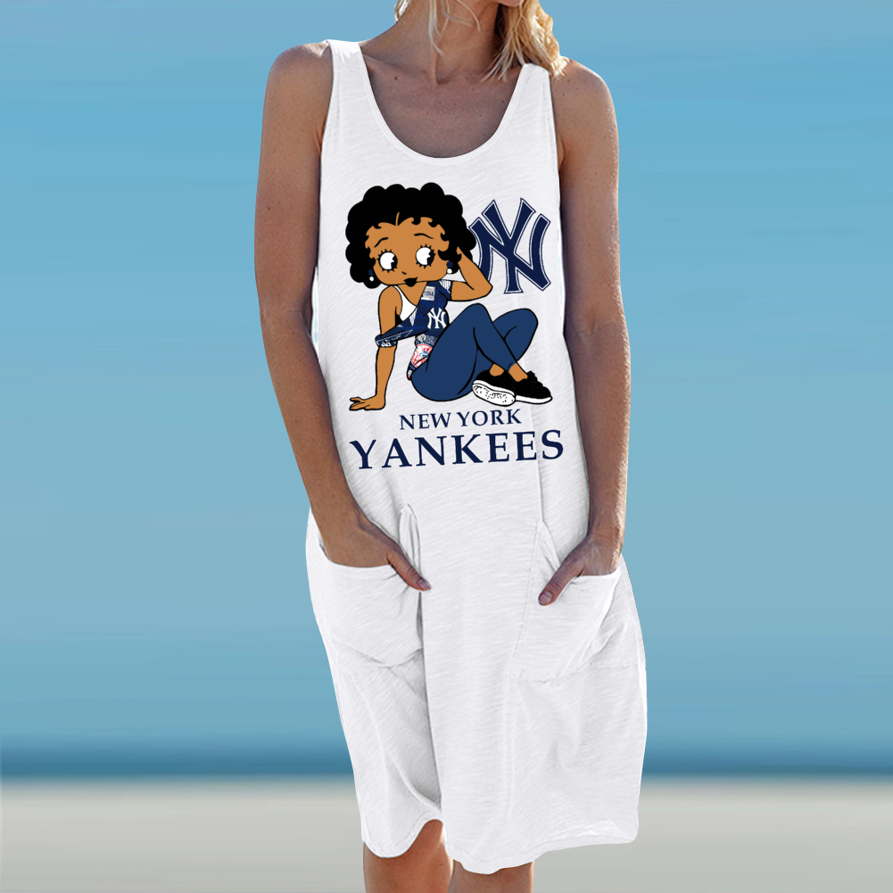 New York Yankees Round Neck Sleeveless Dress Vest