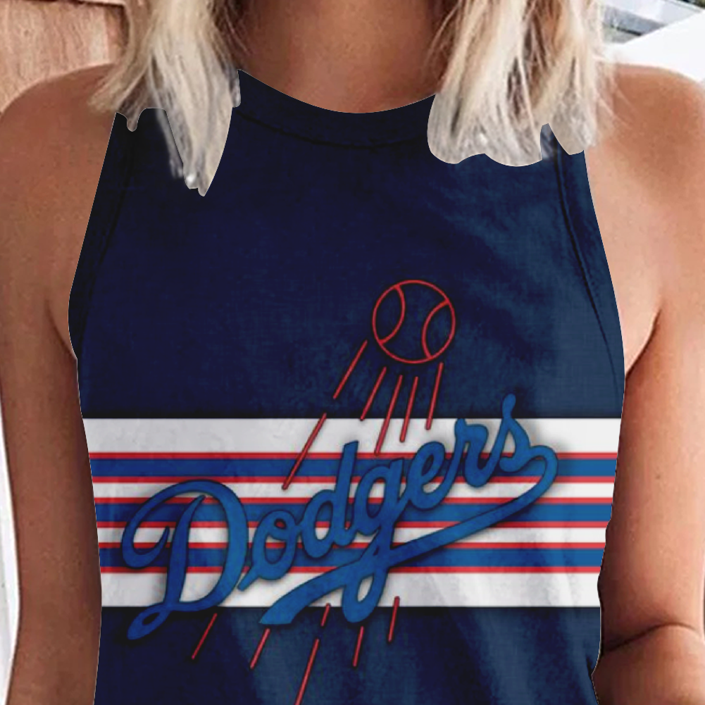 Los Angeles Dodgers Round-Necked Shows Off the Shoulders Vest