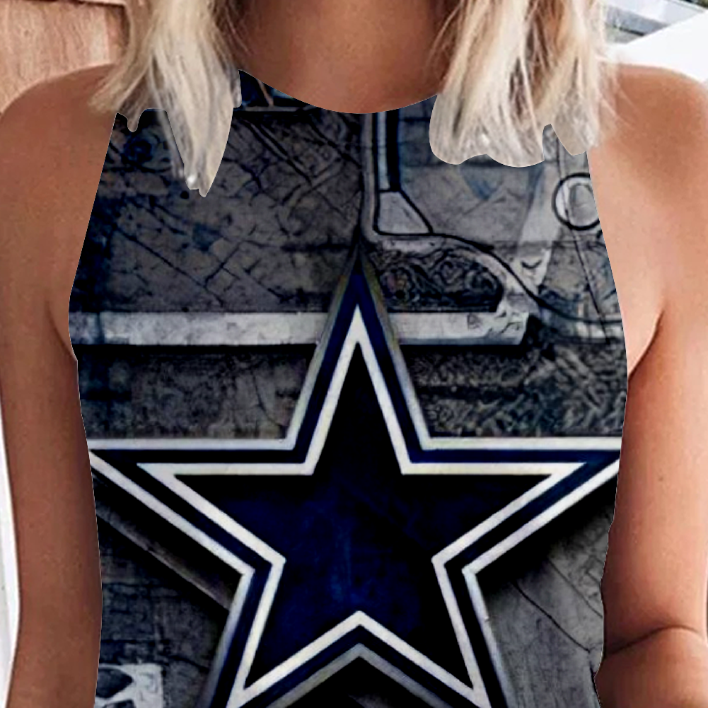 Dallas Cowboys Round-Necked Shows Off the Shoulders Vest