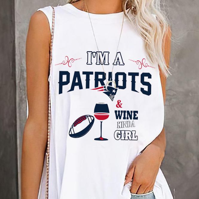 New England Patriots Round Collar Short Sleeves Loose T-Shirt