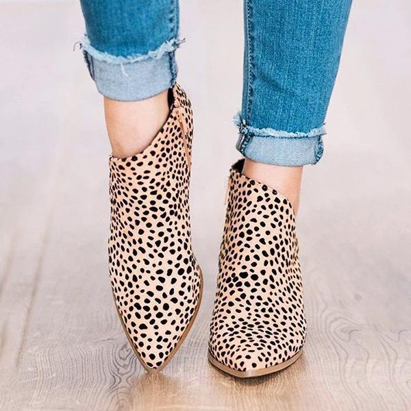 Marie Leopard Outside Cutouts Cheetah Boots