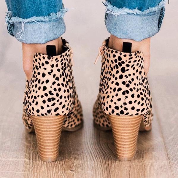 Marie Leopard Outside Cutouts Cheetah Boots