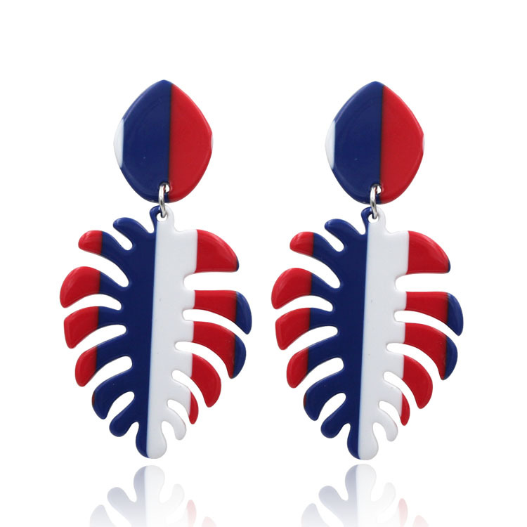 Independence Day Flag Pentagram Earrings