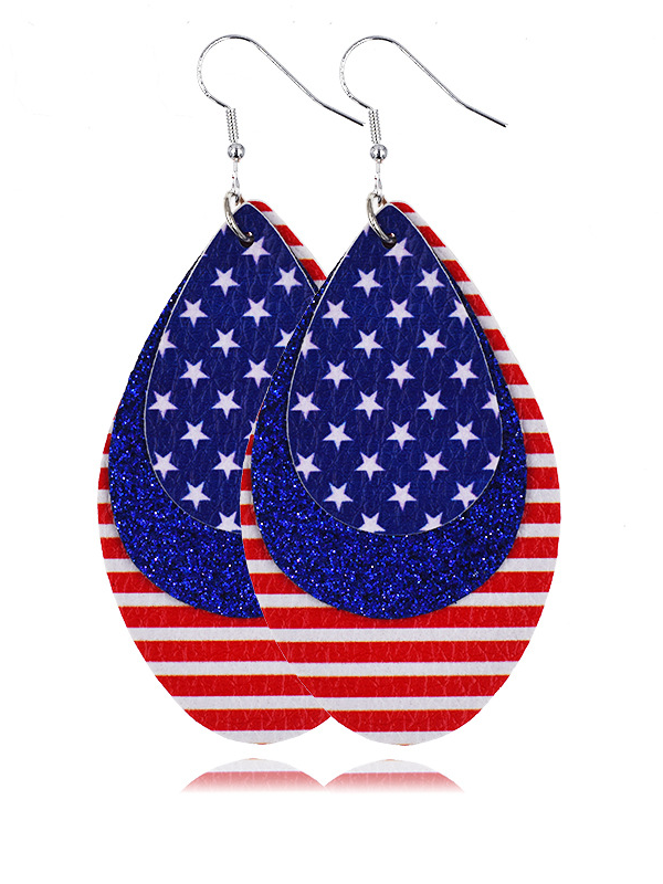 Independence Day Ball Multilayer Earrings