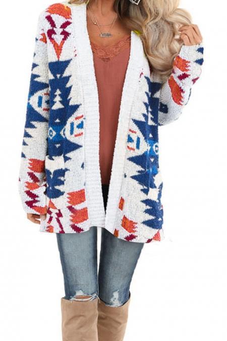 Women's Cardigans Moraga Pocketed Aztec Cardigan