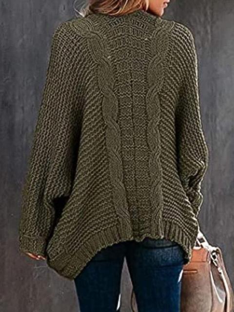 Pure Color Knitting Sweater Cardigan