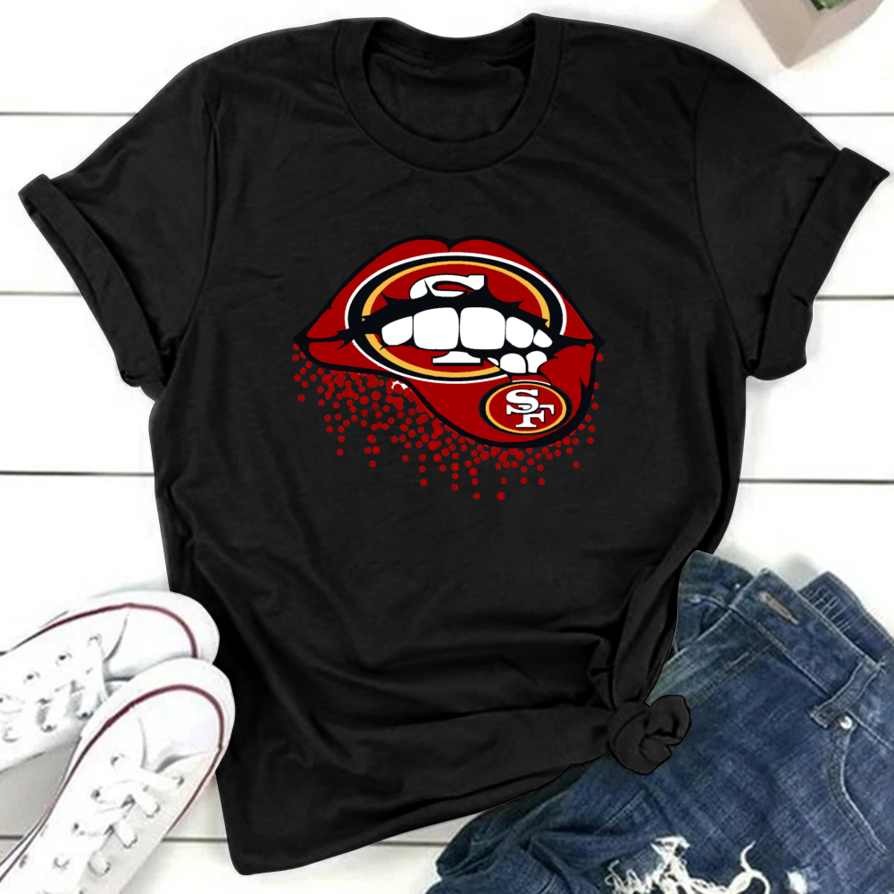 San Francisco 49ers Round Collar Short Sleeves Pure Cotton Printing T-Shirt