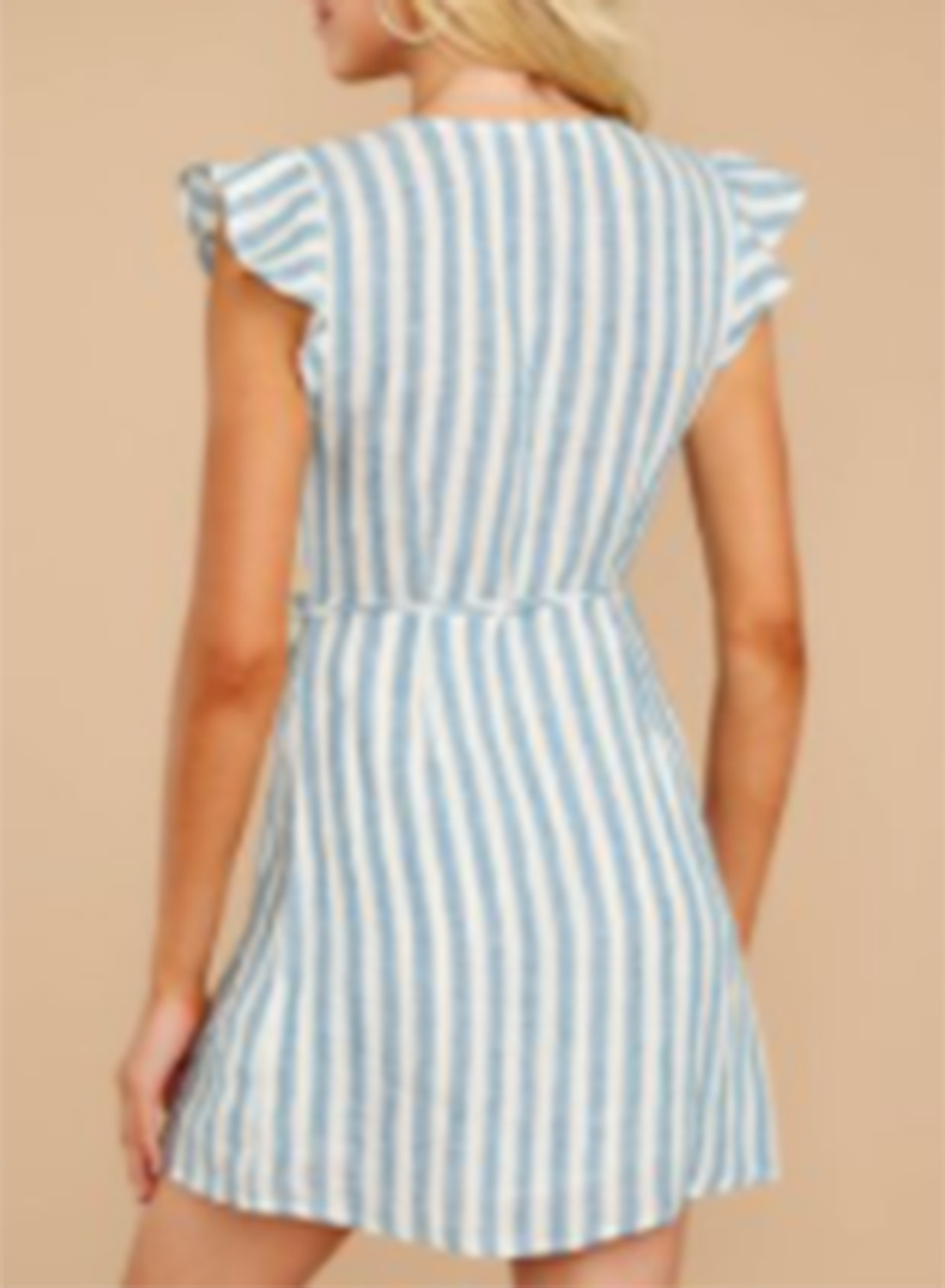 Women's Mini Dresses Fashion Striped Sleeveless Bodycon V Neck Casual Dress