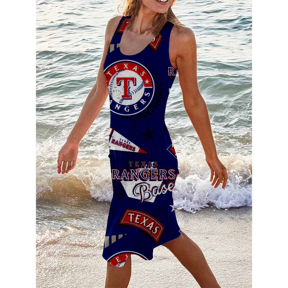 Texas Rangers Round Neck Sleeveless Dress Vest