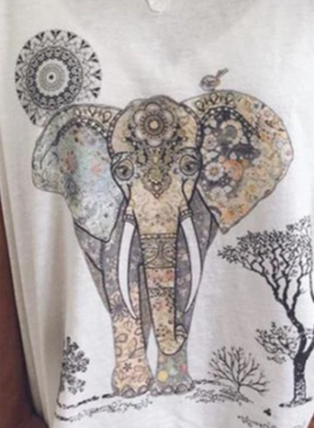 Women's T-shirts Tribal Animal Print Short Sleeve Round Neck Daily T-shirt