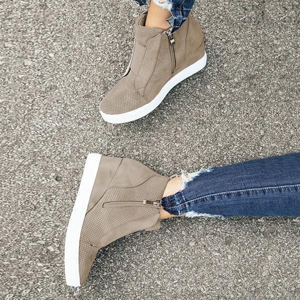 Solespairs Fashion Stylish Daily Wedge Sneakers