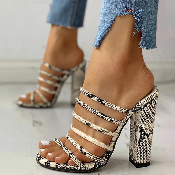 Solespairs Snakeskin High Heels