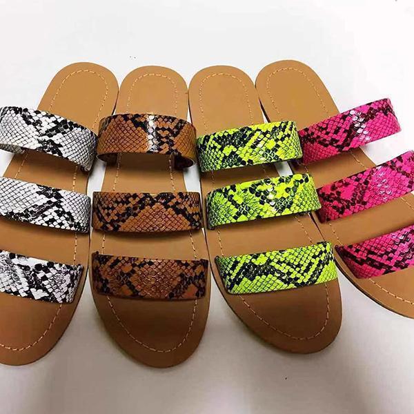 Solespairs Stylish Slip-On Flip Flop Serpentine Summer Slippers