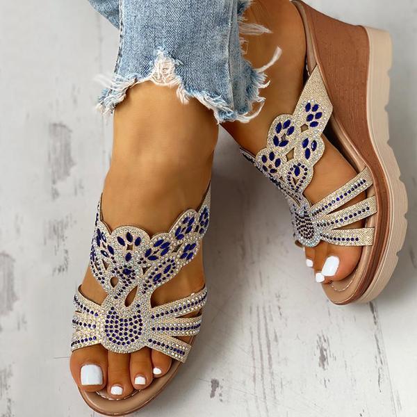 Solespairs Platform Wedge Casual Sandals