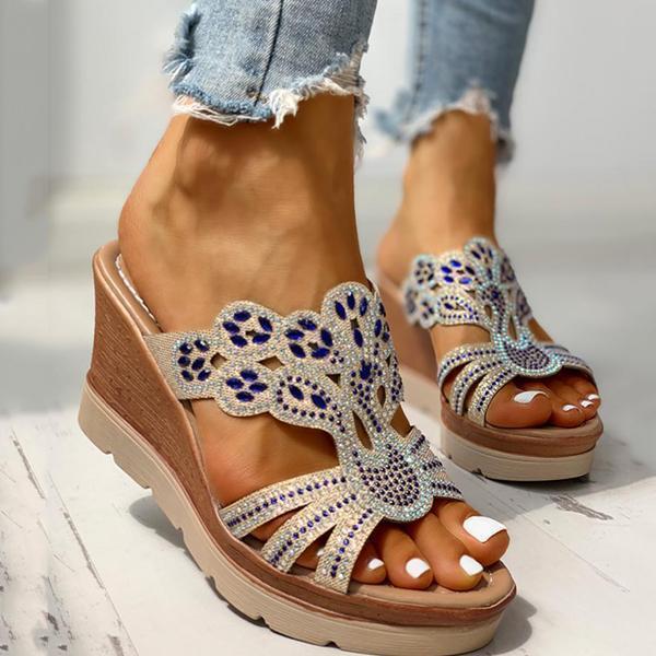 Solespairs Platform Wedge Casual Sandals