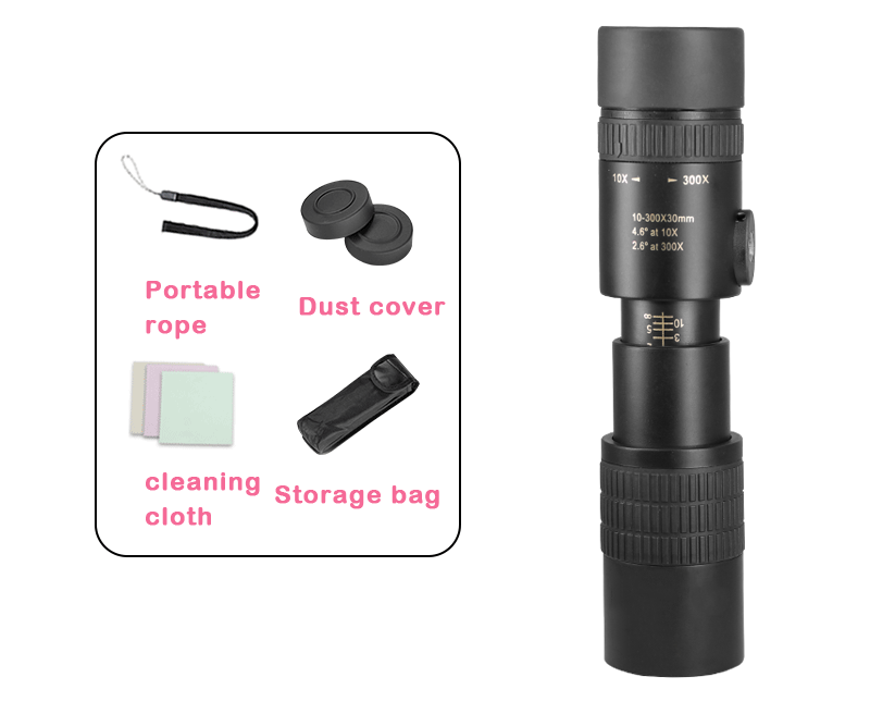 4K 10-300X30mm/10-300X40mm Super Telephoto Zoom Monocular Telescope (New Release)