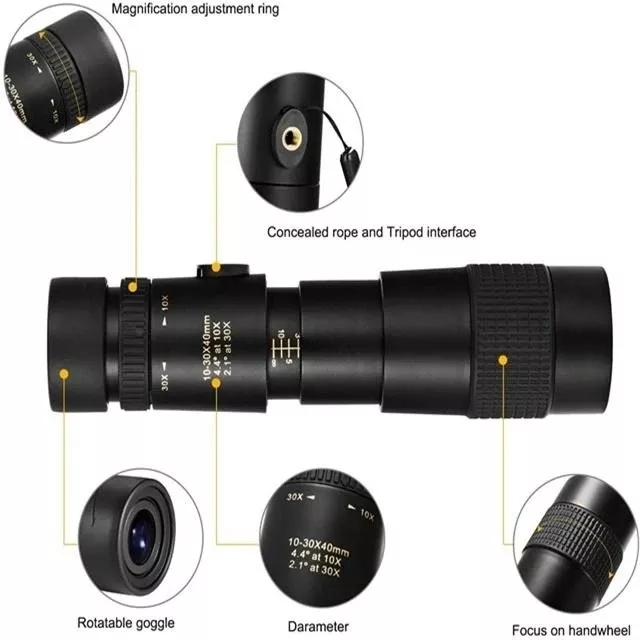 4K 10-300X30mm/10-300X40mm Super Telephoto Zoom Monocular Telescope (New Release)