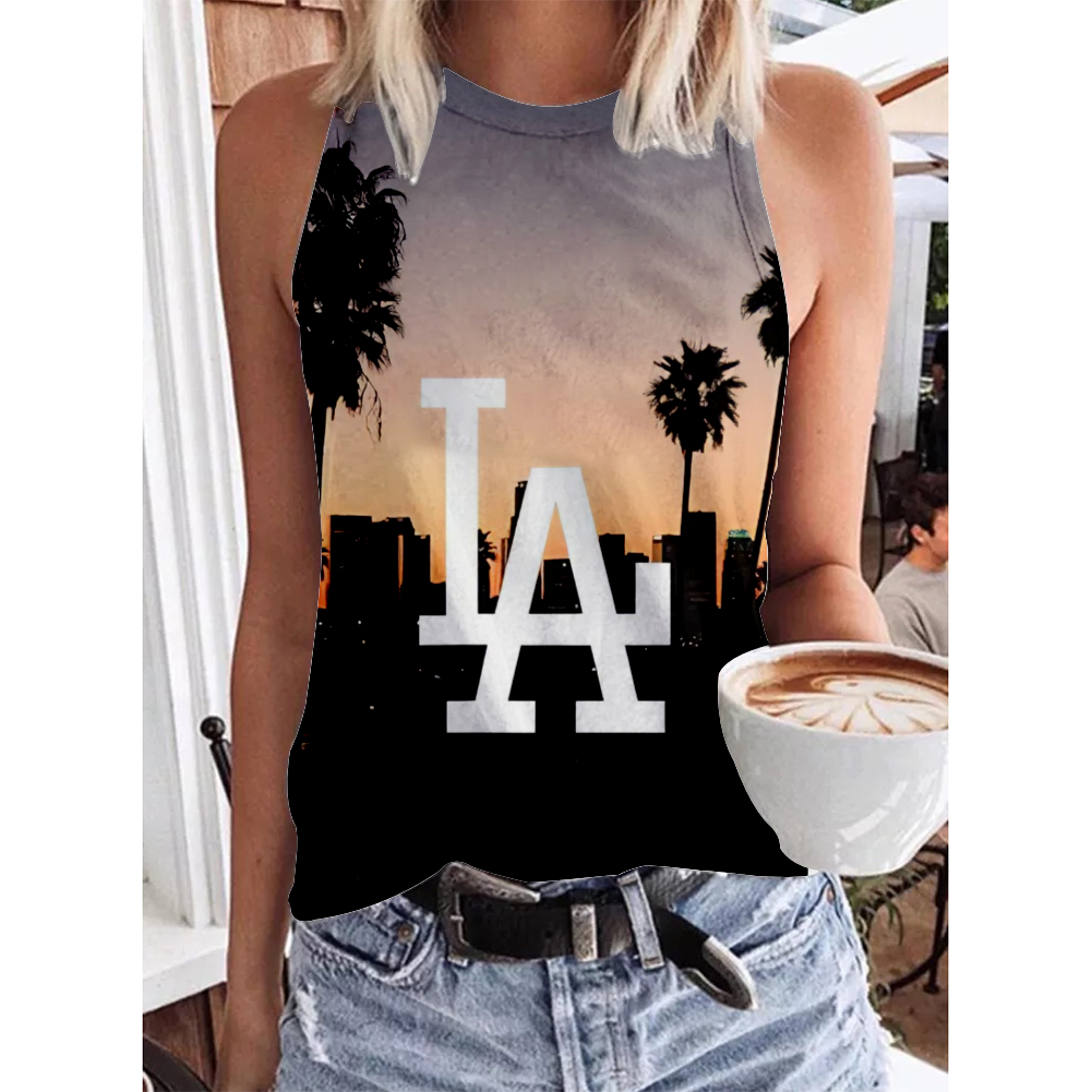 Los Angeles Dodgers Round-Necked Shows Off the Shoulders Vest