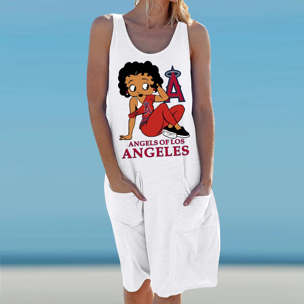 Angels of Los Angeles Round Neck Sleeveless Dress Vest