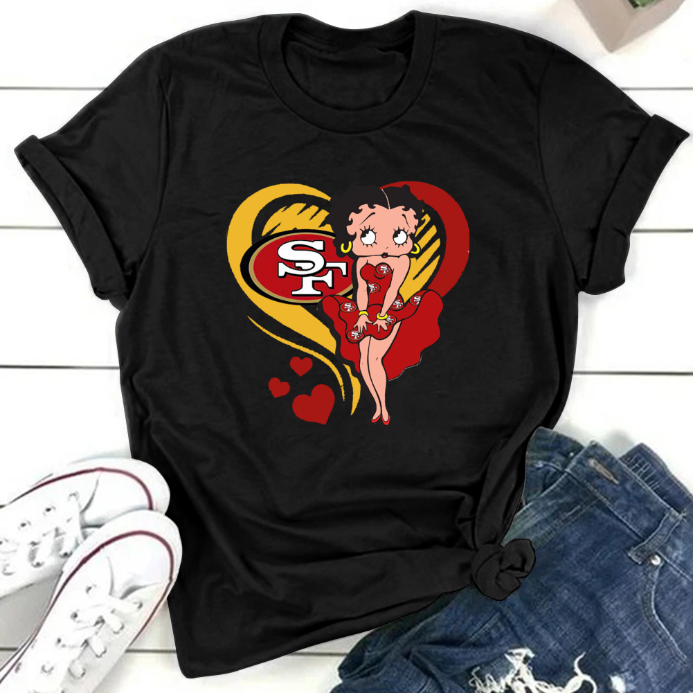 San Francisco 49ers Round Collar Short Sleeves Pure Cotton Printing T-Shirt