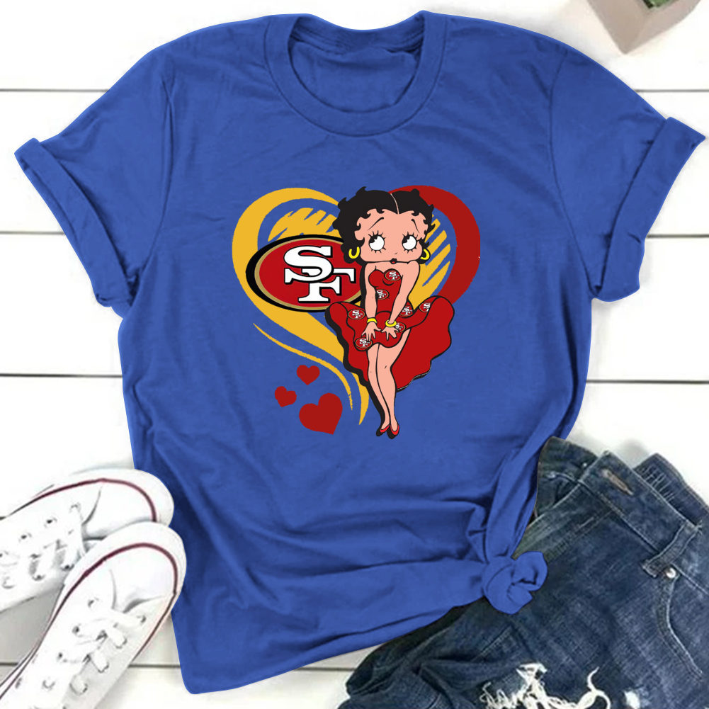 San Francisco 49ers Round Collar Short Sleeves Pure Cotton Printing T-Shirt