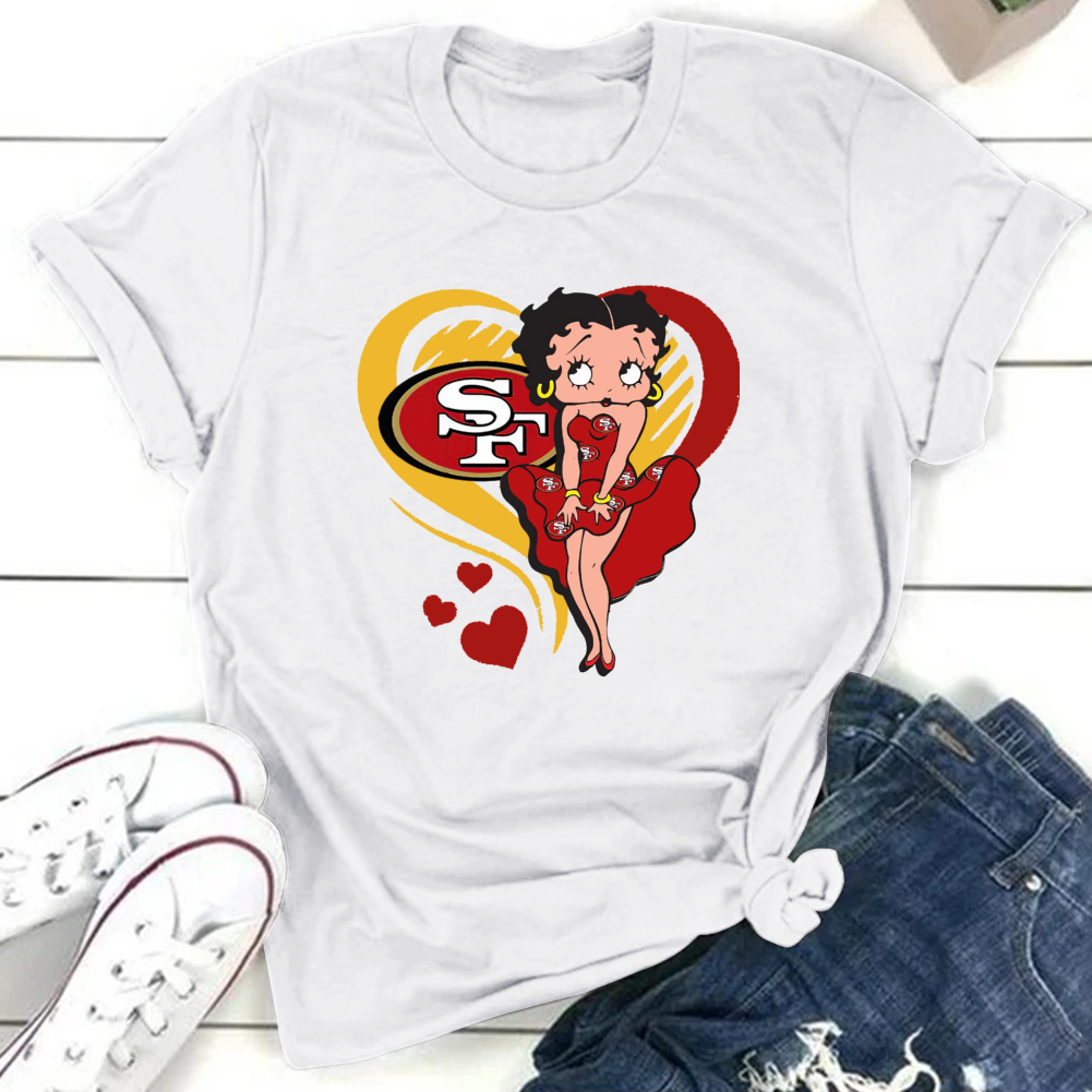 San Francisco 49ers Round Collar Short Sleeves Pure Cotton Printing T-Shirt