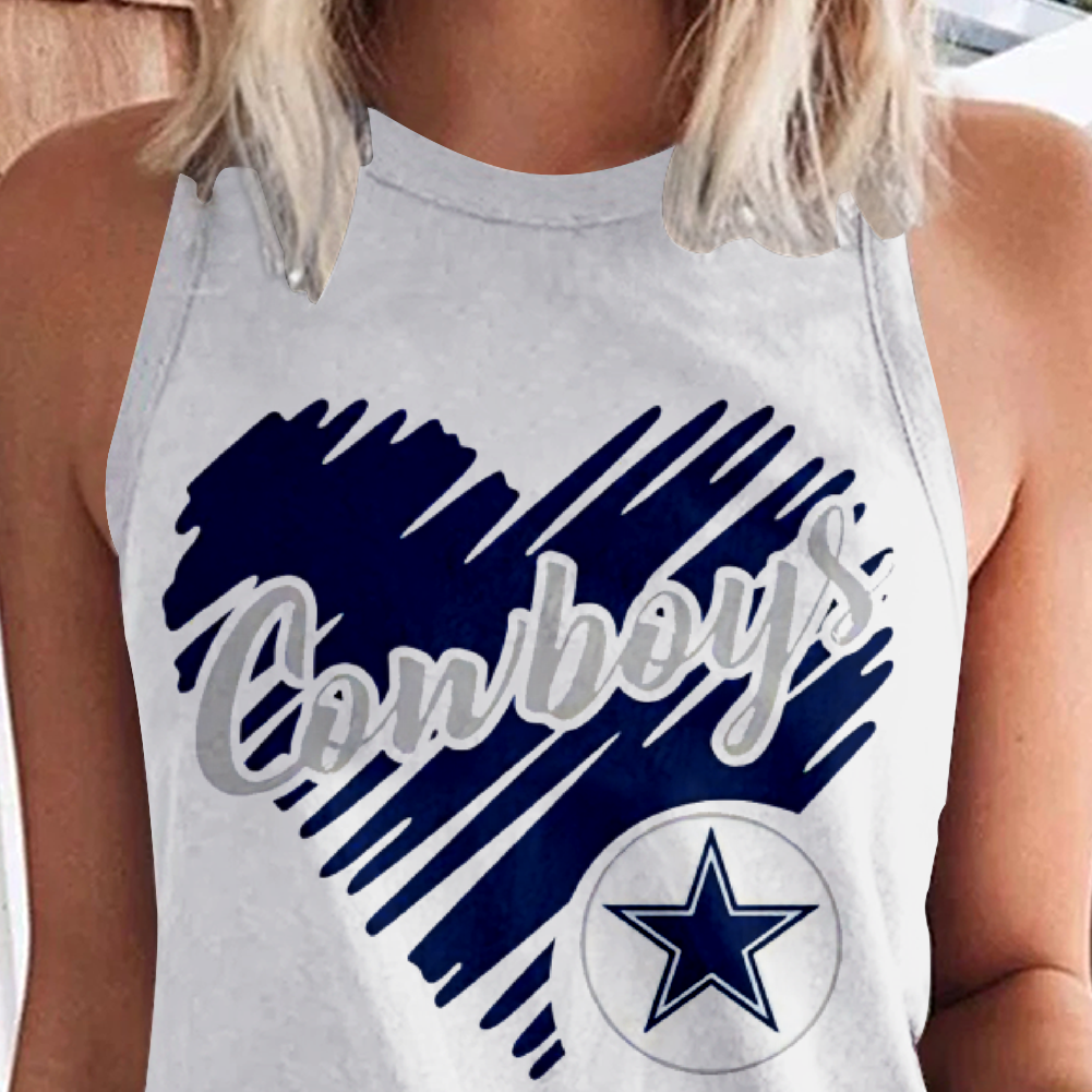 Dallas Cowboys Round-Necked Shows Off the Shoulders Vest