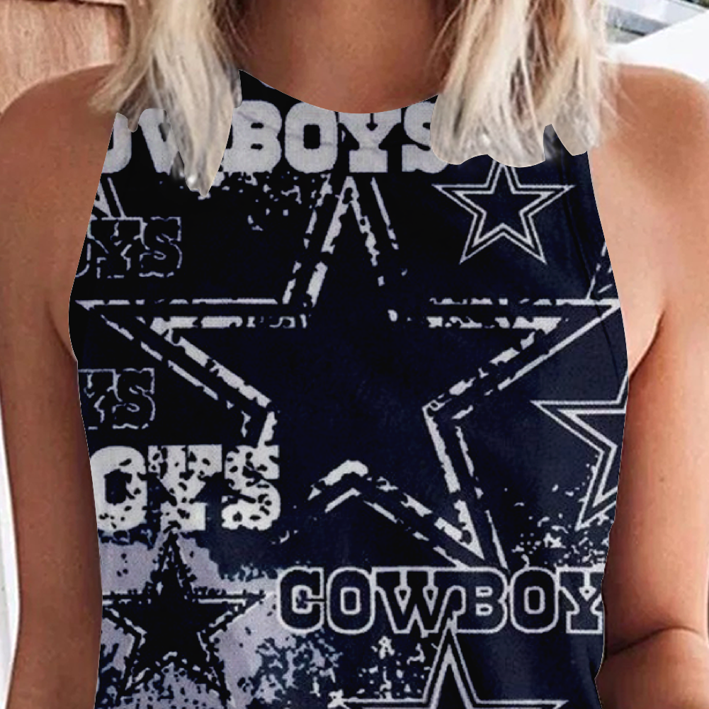 Dallas Cowboys Round-Necked Shows Off the Shoulders Vest