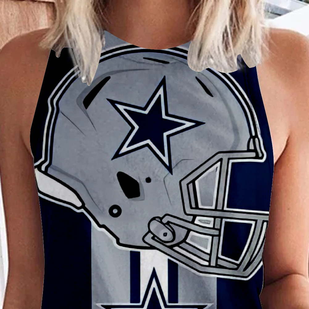 Dallas Cowboys Round-Necked Shows Off the Shoulders Vest