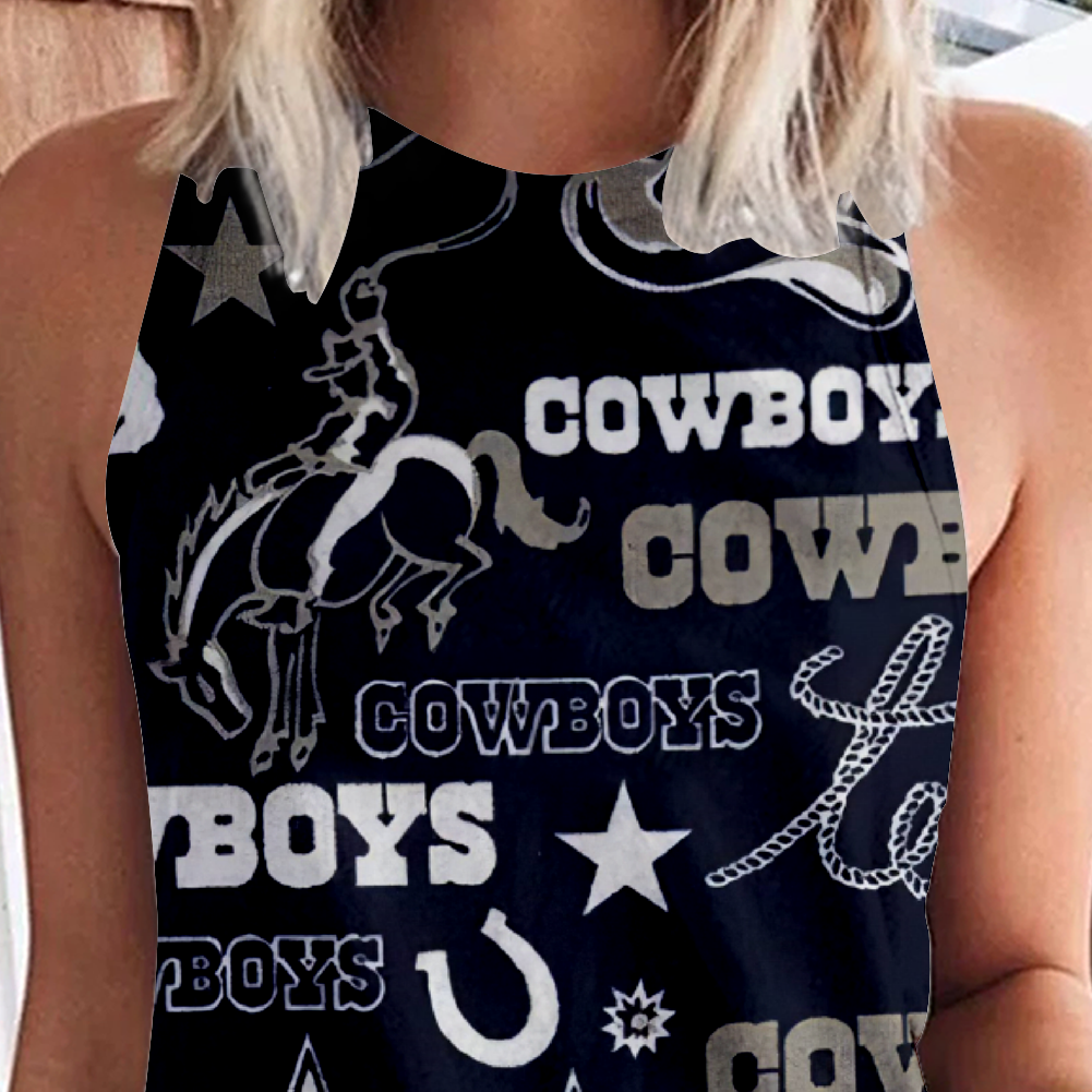 Dallas Cowboys Round-Necked Shows Off the Shoulders Vest