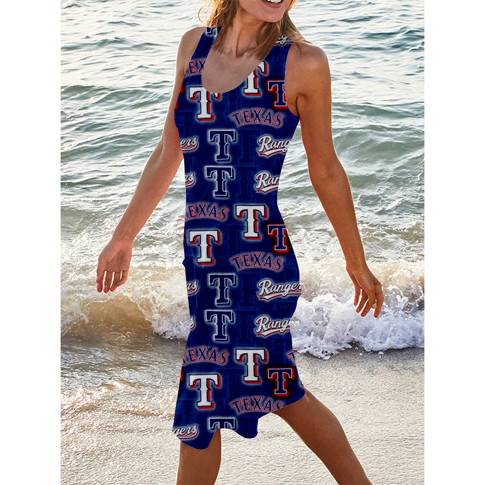 Texas Rangers Round Neck Sleeveless Dress Vest