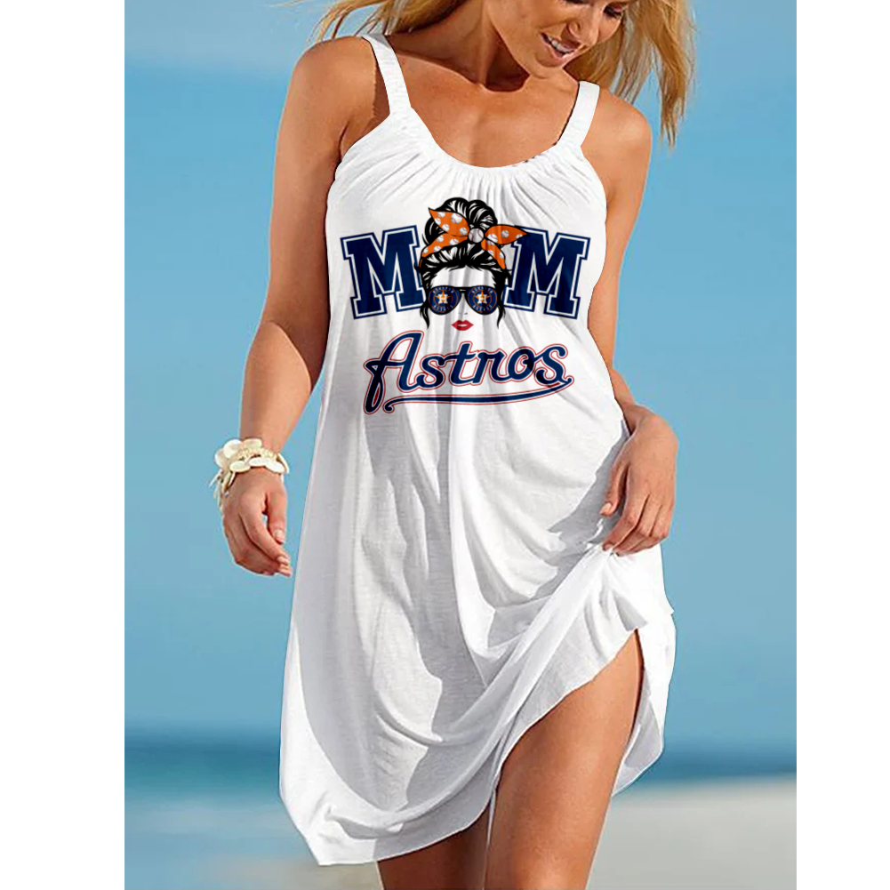 Houston Astros Loose Holiday Beach Print Dress