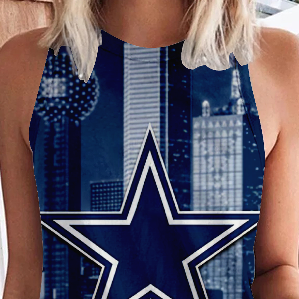 Dallas Cowboys Round-Necked Shows Off the Shoulders Vest