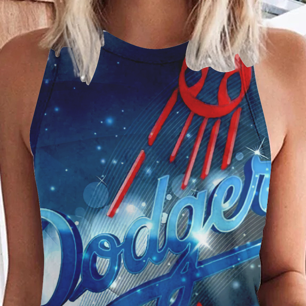 Los Angeles Dodgers Round-Necked Shows Off the Shoulders Vest