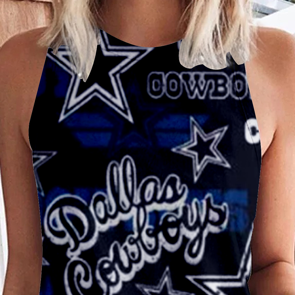 Dallas Cowboys Round-Necked Shows Off the Shoulders Vest