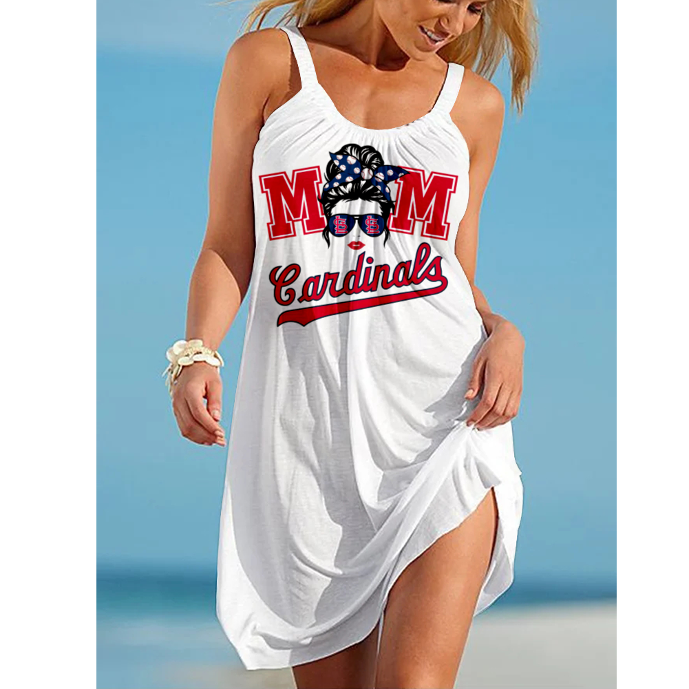 Saint Louis Cardinals Loose Holiday Beach Print Dress